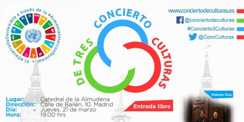 La catedral de la Almudena acogerá la VI edición del concierto de Tres Culturas